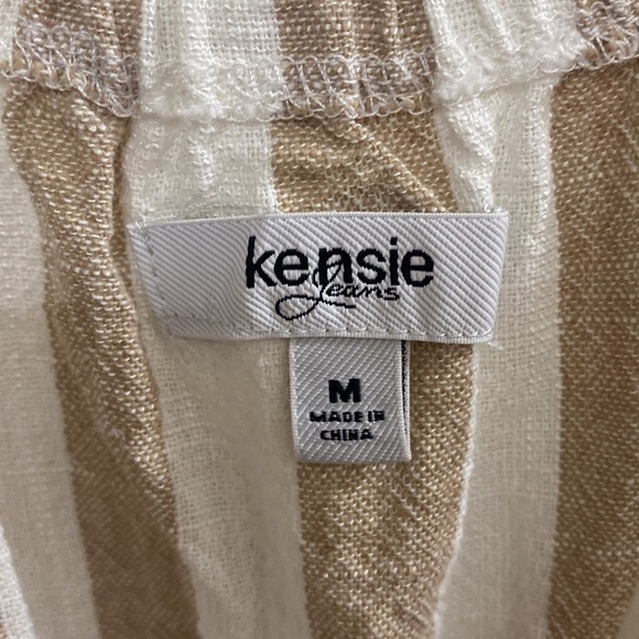 Kensie Jeans Striped Cotton Jumpsuit / Romper Women’s Size Medium - Picture 4 of 5